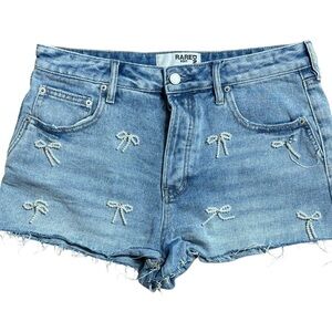 Rare DNM edit women’s 30 high rise festival shorts bows pearls embellished